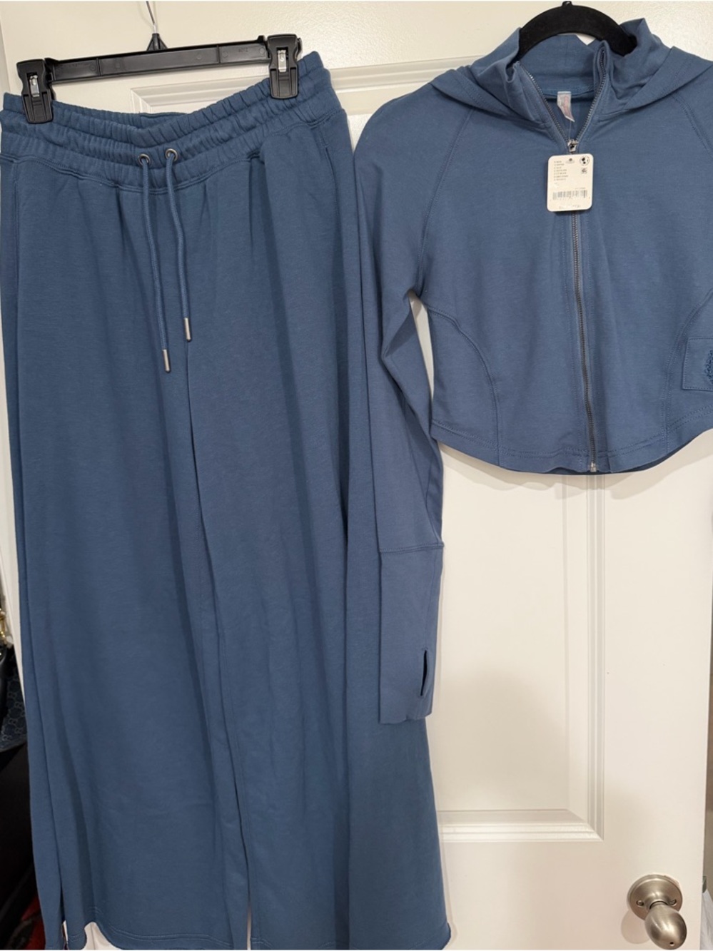 FP Movement Skyline Blue Zip Hoodie and Pants 🔥 Size XS Oversized